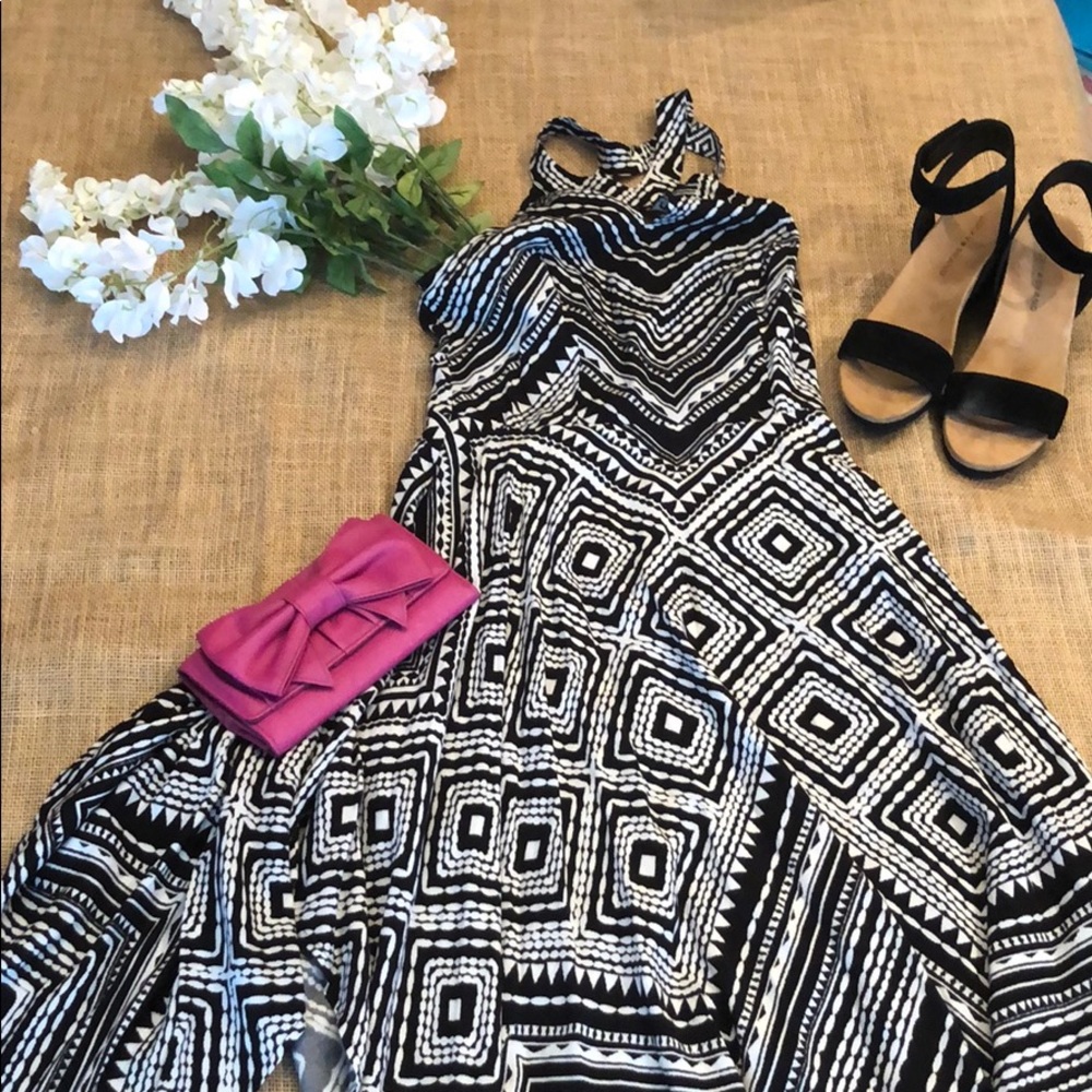 Candie’s Black and White Handkerchief Dress